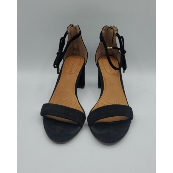 Corso Como Louisa Sandal 7.5 BLK Suede Leather Ankle Strap Heel Work Party Core - Picture 2 of 12